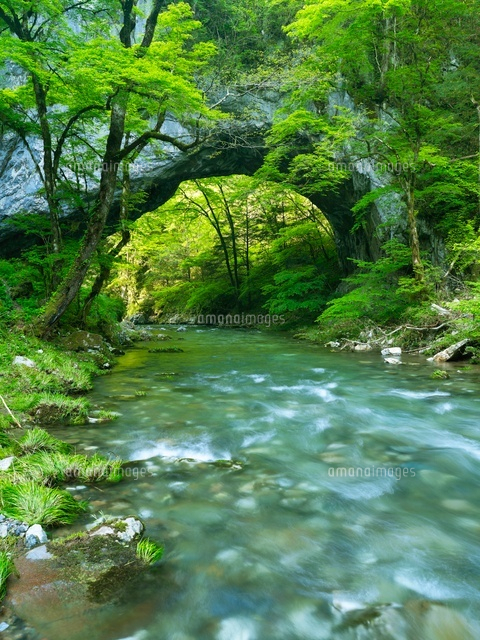 新緑の帝釈峡と雄橋
(c)YOSHITSUGU NISHIGAKI/SEBUN PHOTO