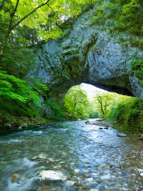 新緑の帝釈峡と雄橋
(c)YOSHITSUGU NISHIGAKI/SEBUN PHOTO
