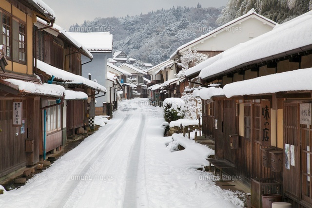 雪の大森銀山の街並み
(c)YOSHITSUGU NISHIGAKI/SEBUN PHOTO