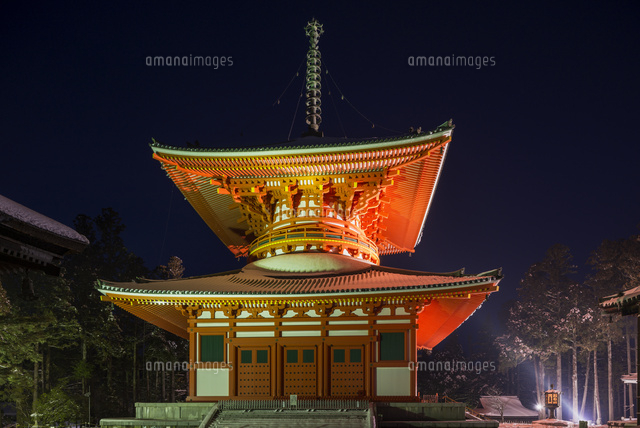 雪の高野山根本大塔夜景
(c)YOSHITSUGU NISHIGAKI/SEBUN PHOTO