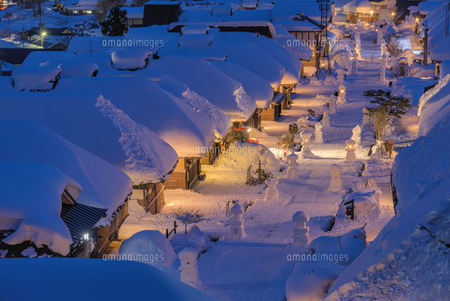 雪の大内宿夜景
(c)YOSHITSUGU NISHIGAKI/SEBUN PHOTO