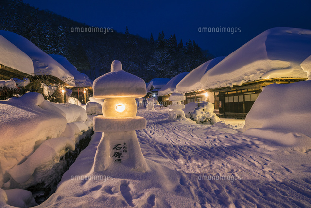 雪の大内宿夜景
(c)YOSHITSUGU NISHIGAKI/SEBUN PHOTO