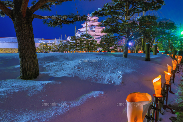 雪の鶴ヶ城夜景
(c)YOSHITSUGU NISHIGAKI/SEBUN PHOTO