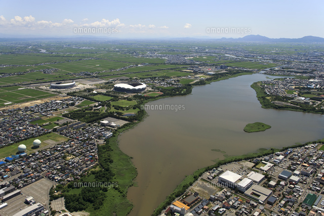 鳥屋野潟周辺の空撮
(c)NIIGATA PHOTO LIBRARY/SEBUN PHOTO