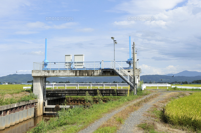 田園風景の中に制水門ゲート
(c)NIIGATA PHOTO LIBRARY/SEBUN PHOTO