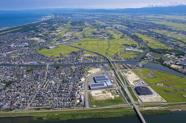 新井郷川排水機場周辺の空撮
(c)NIIGATA PHOTO LIBRARY/SEBUN PHOTO