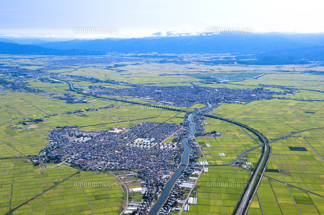 新潟市北区市街地の空撮
(c)NIIGATA PHOTO LIBRARY/SEBUN PHOTO