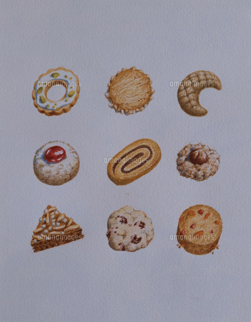 色々なクッキーのイラスト
(c)NORIKO TAKANO