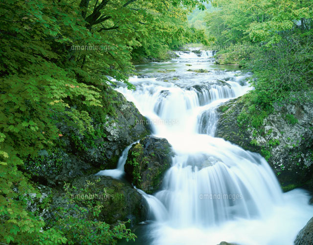 新緑の三階滝 大滝村 北海道
(c)MASANOBU HIROSE/SEBUN PHOTO