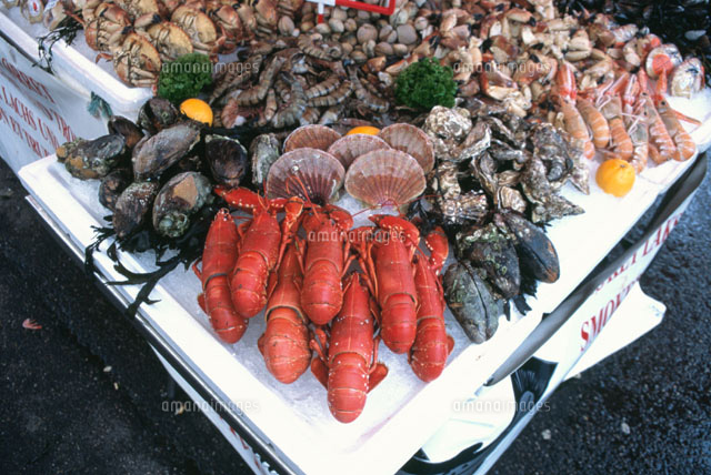 魚市場に並ぶ魚介類 ベルゲン ノルウェー
(c)KOICHIRO KITAOKU/SEBUN PHOTO