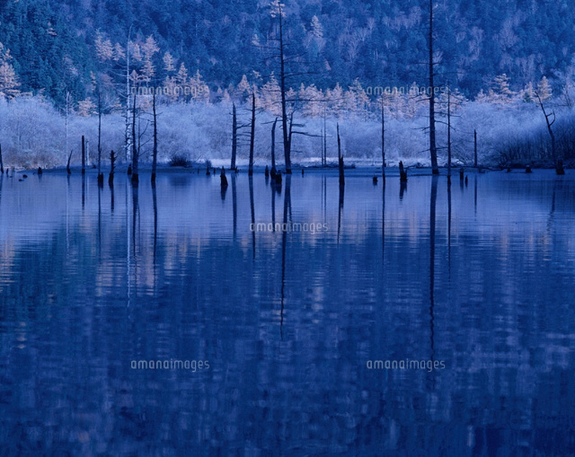 霧氷の木々と大正池 長野県
(c)TOMOMI SAITO/SEBUN PHOTO
