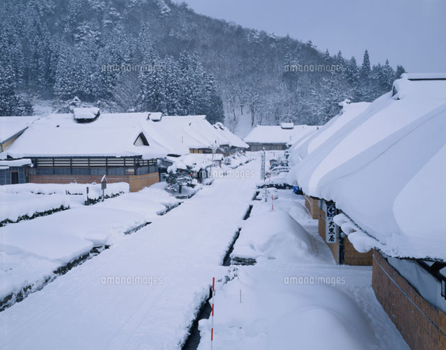 積雪の大内宿 下郷町 福島県
(c)KATSUHIRO YAMANASHI/SEBUN PHOTO
