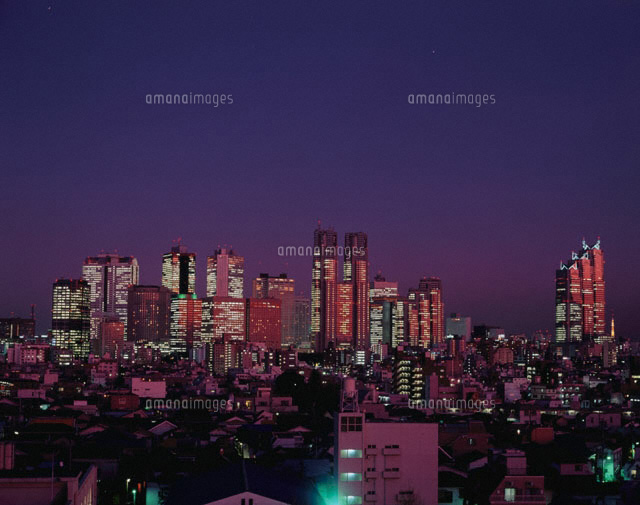 高層ビル群の夜景 新宿区 東京都
(c)KATSUHIRO YAMANASHI/SEBUN PHOTO
