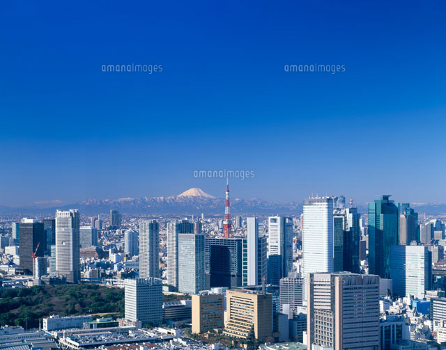 東京タワーと富士山 東京都
(c)KATSUHIRO YAMANASHI/SEBUN PHOTO