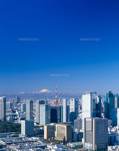 東京タワーと富士山 東京都
(c)KATSUHIRO YAMANASHI/SEBUN PHOTO