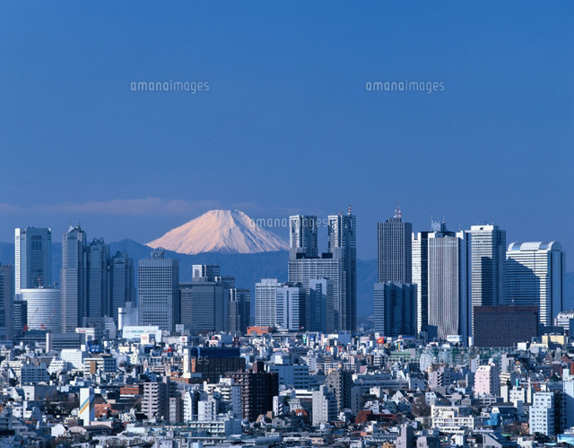 新宿高層ビル群と富士山 東京都
(c)TSUTAE ICHIKAWA/SEBUN PHOTO