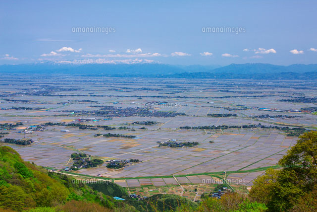 弥彦山より望む水田広がる新潟平野
(c)TAKASHI SATO/SEBUN PHOTO