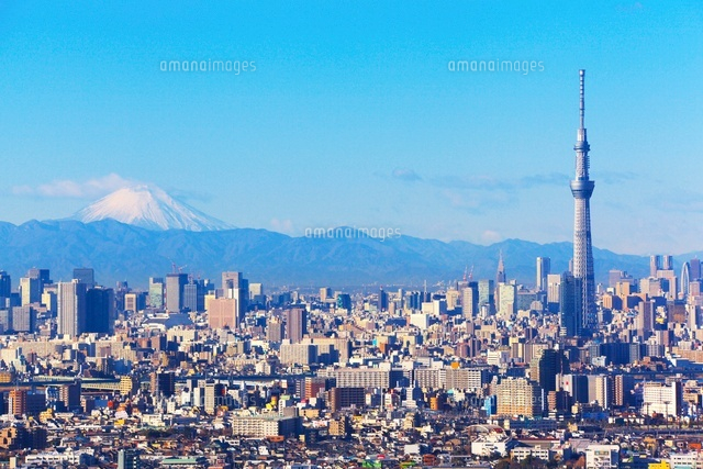 富士山とスカイツリーと副都心ビル群
(c)TAKASHI SATO/SEBUN PHOTO