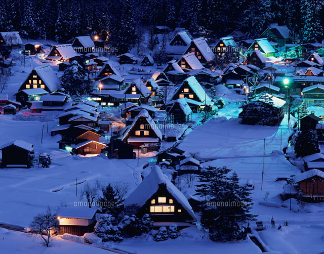 白川郷の雪の夕景 岐阜県
(c)NOBUAKI SUMIDA/SEBUN PHOTO