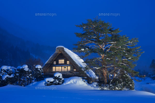 雪の白川郷のライトアップ
(c)NOBUAKI SUMIDA/SEBUN PHOTO
