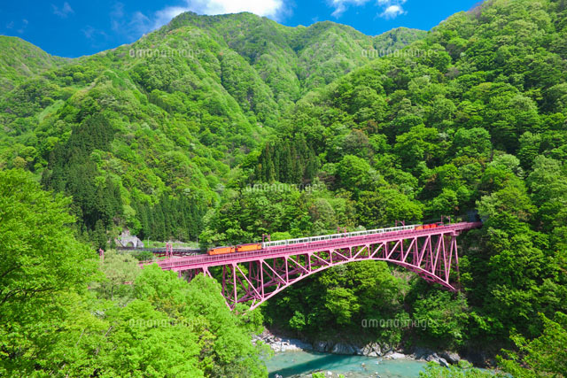 新緑の黒部渓谷鉄道
(c)NOBUAKI SUMIDA/SEBUN PHOTO