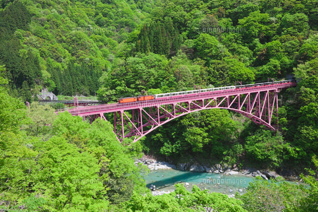 新緑の黒部渓谷鉄道
(c)NOBUAKI SUMIDA/SEBUN PHOTO
