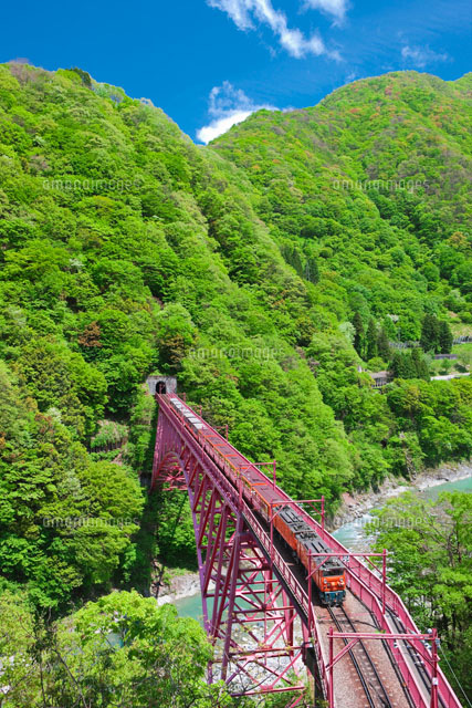 新緑の黒部渓谷鉄道
(c)NOBUAKI SUMIDA/SEBUN PHOTO
