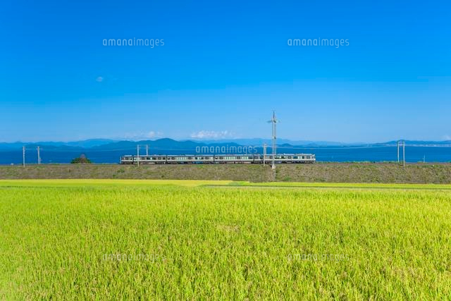 普通電車と田と琵琶湖
(c)NOBUAKI SUMIDA/SEBUN PHOTO