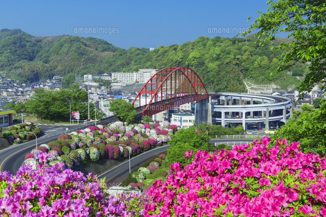 ツツジと音戸大橋
(c)NOBUAKI SUMIDA/SEBUN PHOTO
