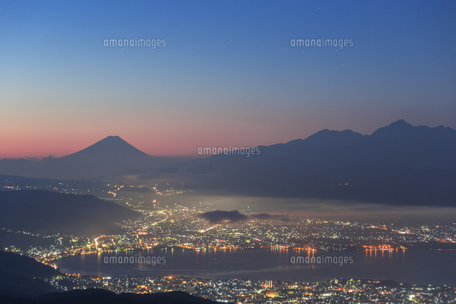 朝焼けの富士山と諏訪湖
(c)NOBUAKI SUMIDA/SEBUN PHOTO