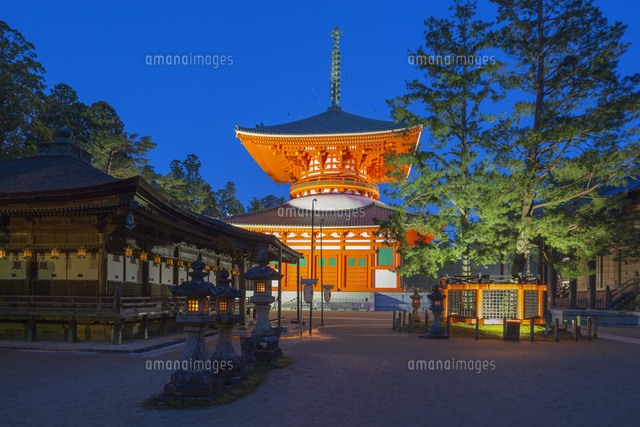 春の高野山根本大塔の夕景
(c)NOBUAKI SUMIDA/SEBUN PHOTO