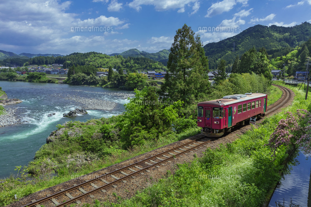 新緑の長良川鉄道と長良川
(c)NOBUAKI SUMIDA/SEBUN PHOTO