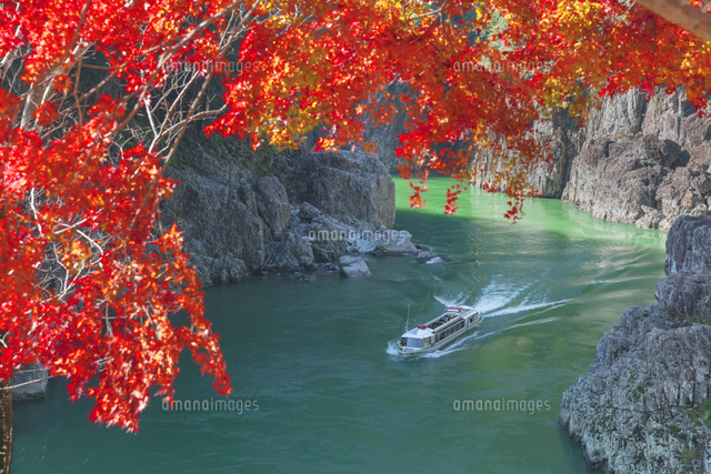 紅葉の瀞狭と遊覧船
(c)NOBUAKI SUMIDA/SEBUN PHOTO