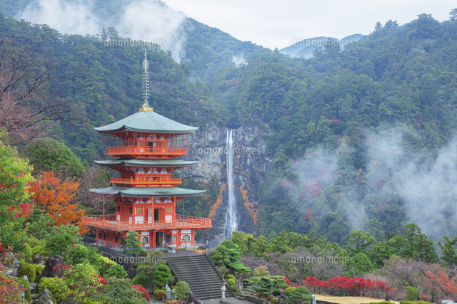 秋の青岸渡寺三重塔と那智滝
(c)NOBUAKI SUMIDA/SEBUN PHOTO