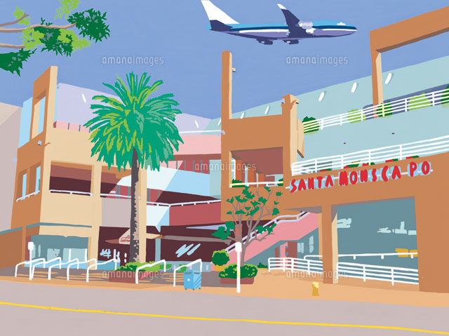 飛行機が降り立つ飛行場 02237009815 の写真素材 イラスト素材 アマナイメージズ