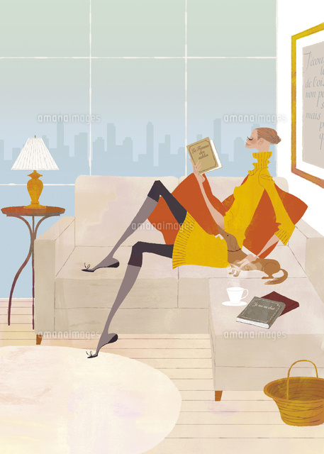昼下がりにソファで読書をする女性
(c)Yuko Yoshioka