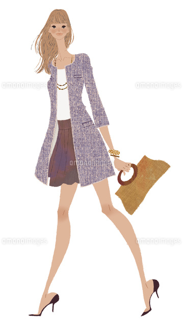 春コートを着て嬉しそうに歩く女性
(c)Yuko Yoshioka