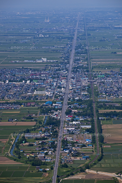 美唄市光珠内日本一の直線道路29.7km
(c)YOICHI TSUKIOKA/SEBUN PHOTO