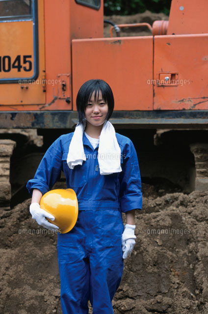 最高のコレクション工事現場女