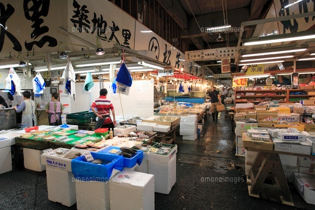 築地市場場内仲卸店舗 の写真素材 イラスト素材 アマナイメージズ