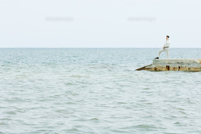 Man standing and talking on cell phone
(c)Eric Audras/Photo Alto