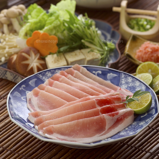 豚しゃぶの肉と具材
(c)visual supple