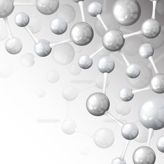 3d Atomic Structure Molecule Model Grey Background Wallpaper Vector Illustration の写真素材 イラスト素材 アマナイメージズ