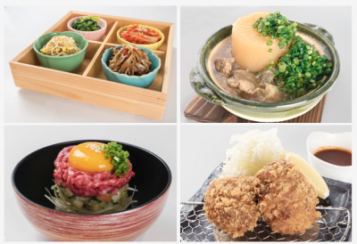 焼肉以外にも「牛のたたき」「牛コツラーメン」「ユッケ」など、サイドメニューを豊富にご用意しております