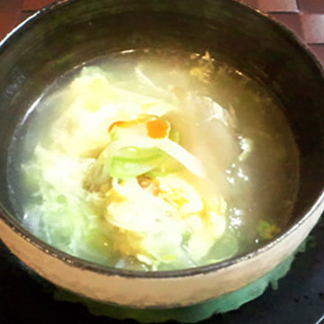 辛味成分でダイエット効果UP! ザーサイと玉子のスープ