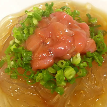 コンビニ弁当の食べ分け術「いか明太＆ところてん」