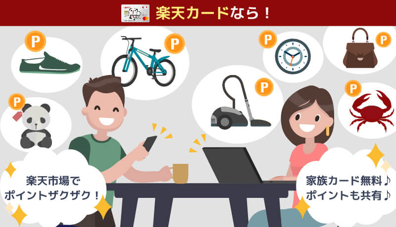 楽天カードの特長のメリット紹介画像
