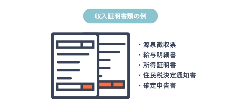収入証明書類の例