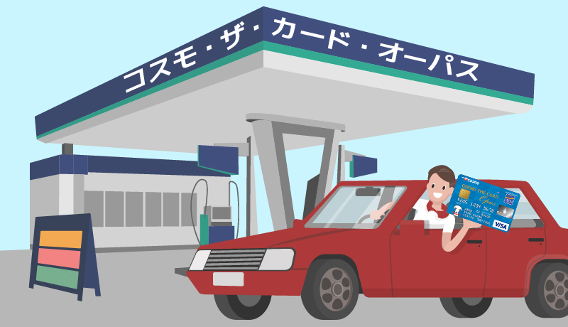コスモ・ザ・カード・オーパスでガソリン代が割引に。年会費無料で作っておいて損はなし