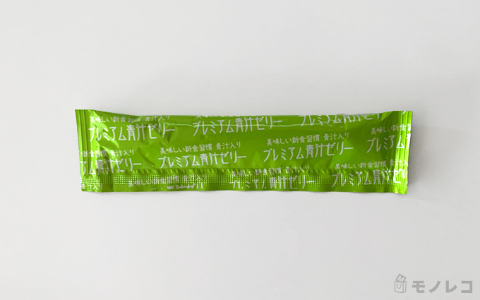 美味しい新食習慣 青汁入り プレミアム青汁ゼリー りんご味の個包装画像